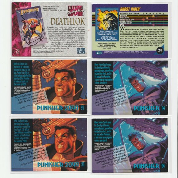PUNISHER GHOST RIDER DEATHLOK Vintage 1992-94 Marvel Lot --3FOR$25-- - Picture 2 of 2